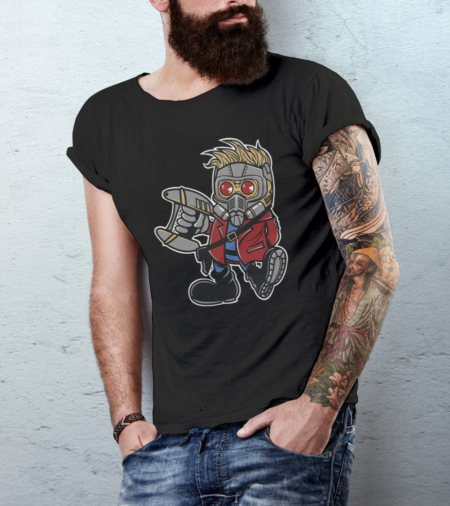 Star Lord Vintage Cartoon Style Iconic Space Hero T-Shirt