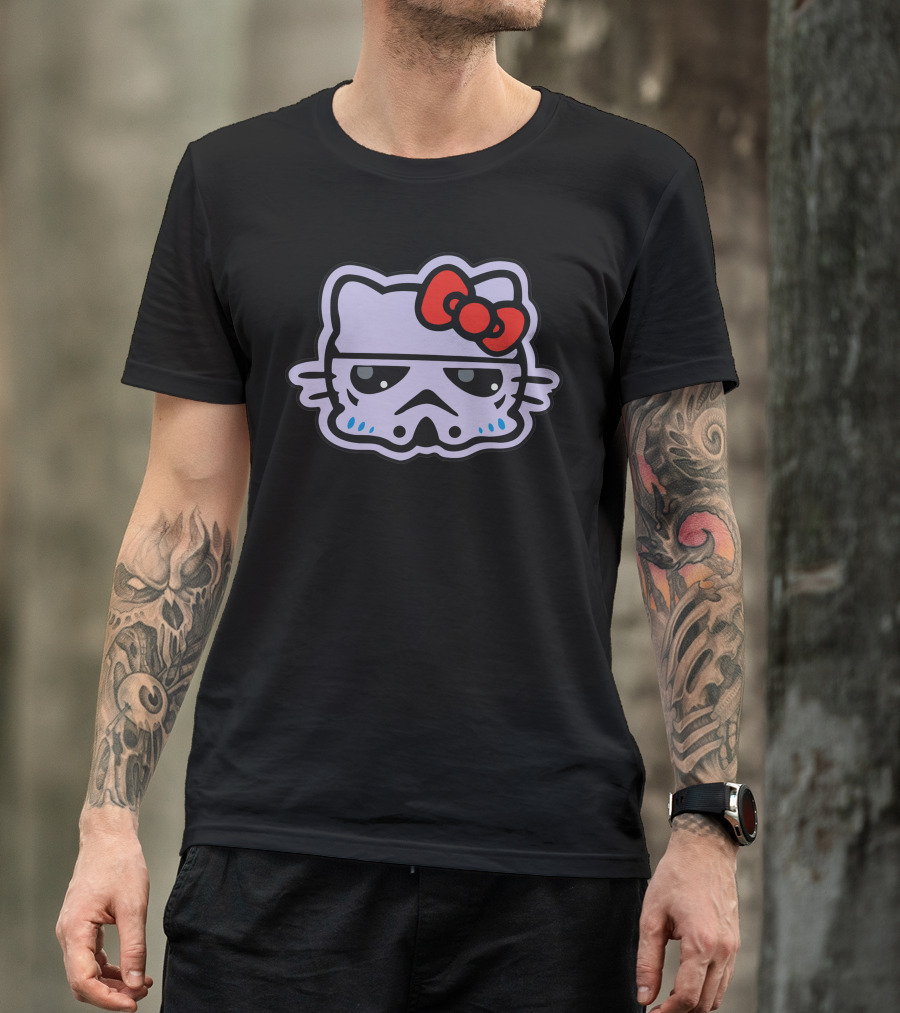 Storm Kitty Trooper Bow T-Shirt