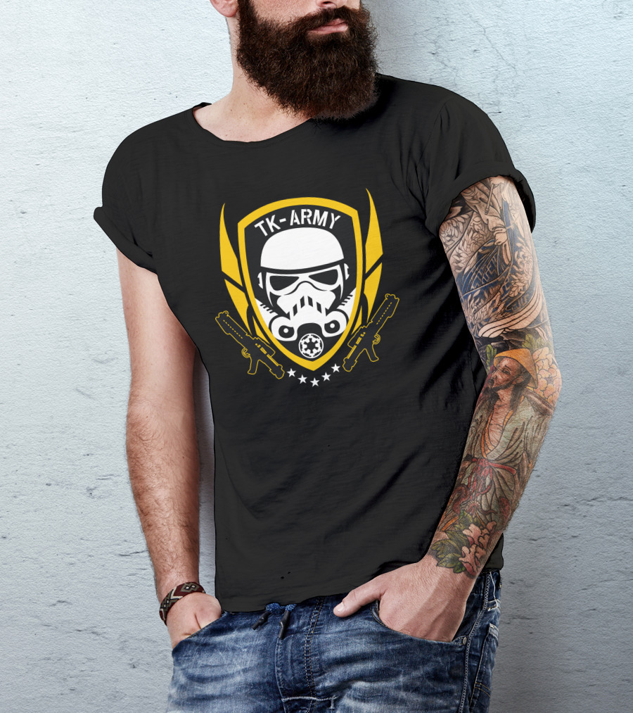 TK Army Stormtrooper Crest With Blasters And Stars T-Shirt