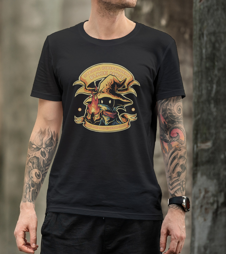 Strong Independent Black Mage Who Don't Need No Healer Class T-Shirt