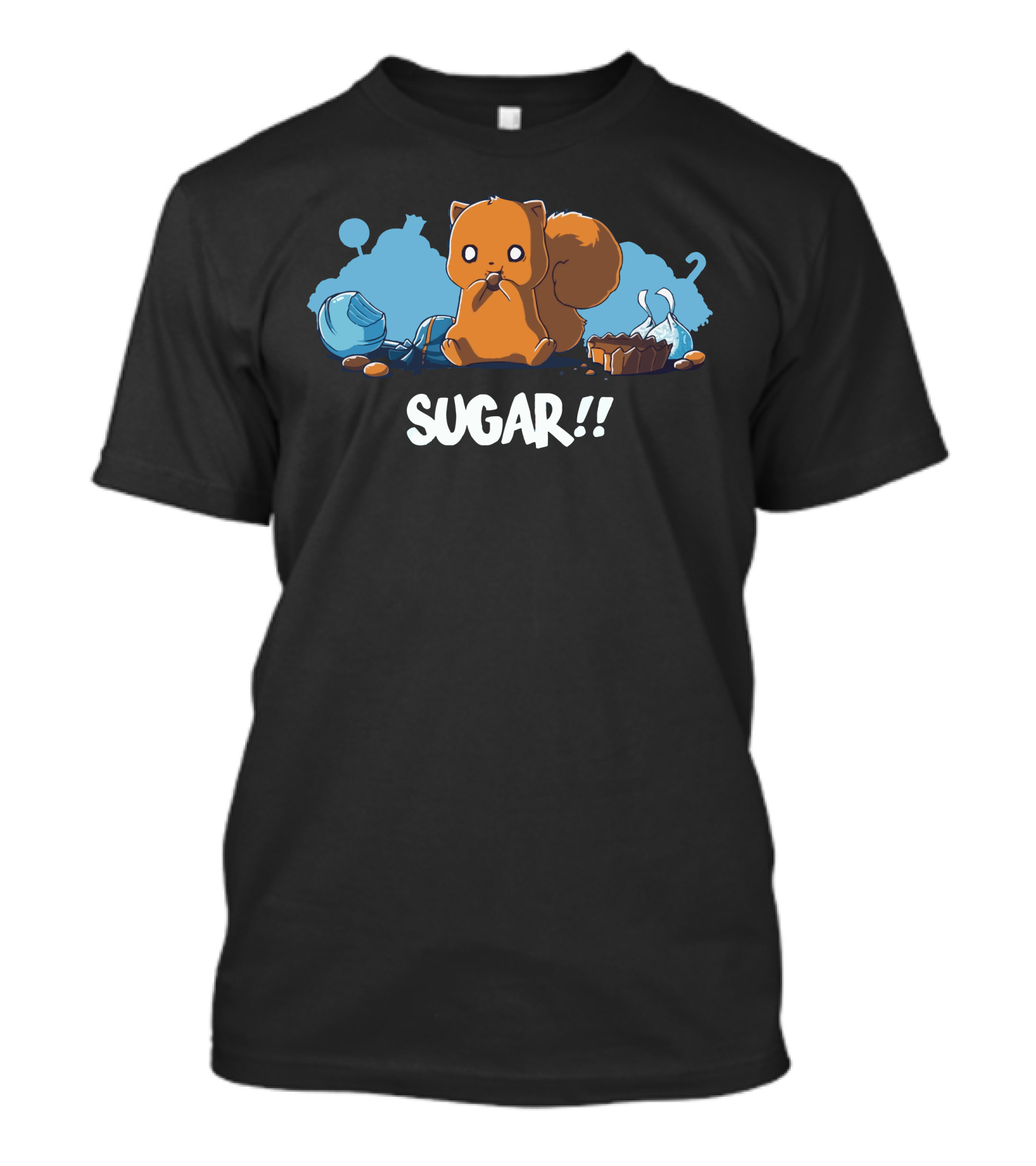 Squirrel Sugar Rush With Cute Expression And Sweets T-Shirt