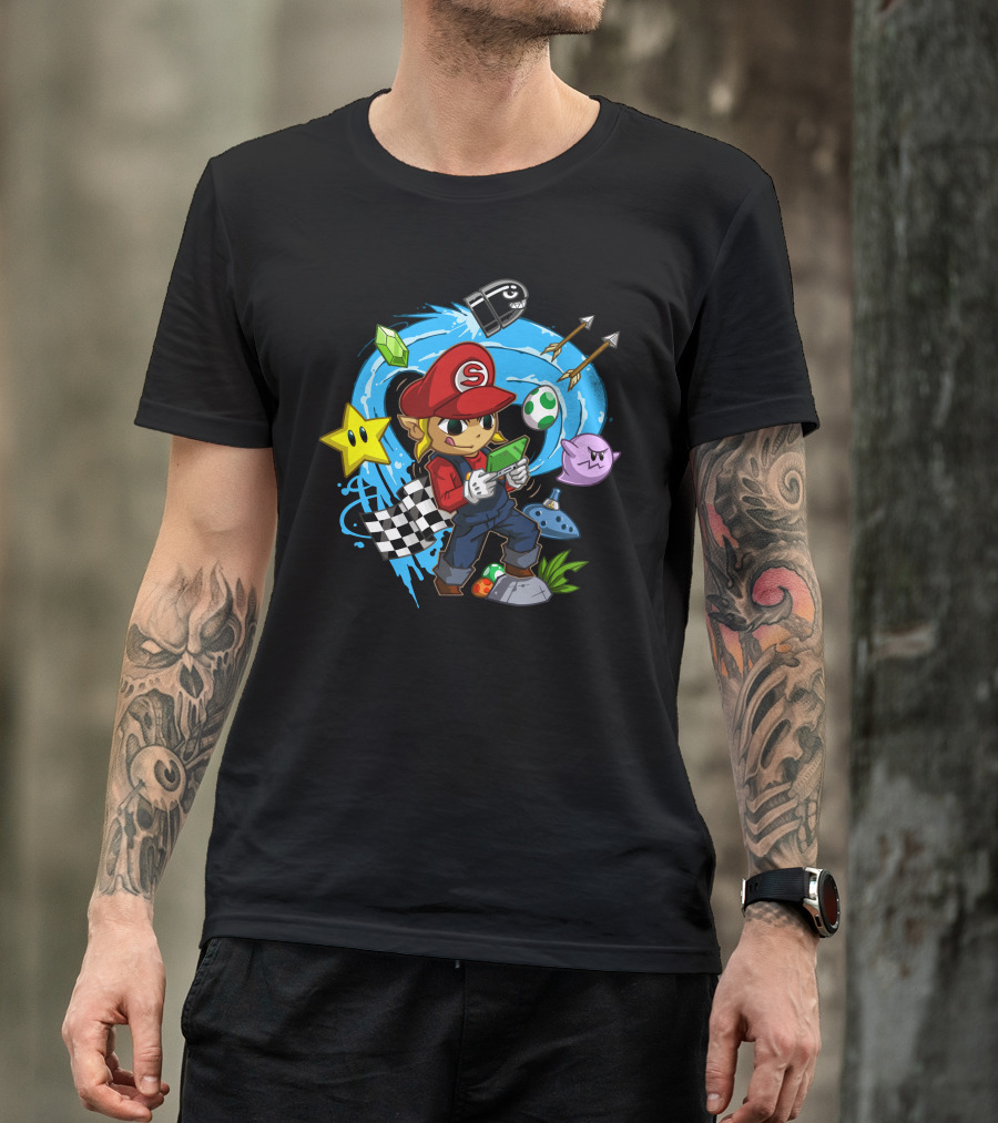 Sullypwnz Gamer Adventure Icons With Star And Egg Elements T-Shirt