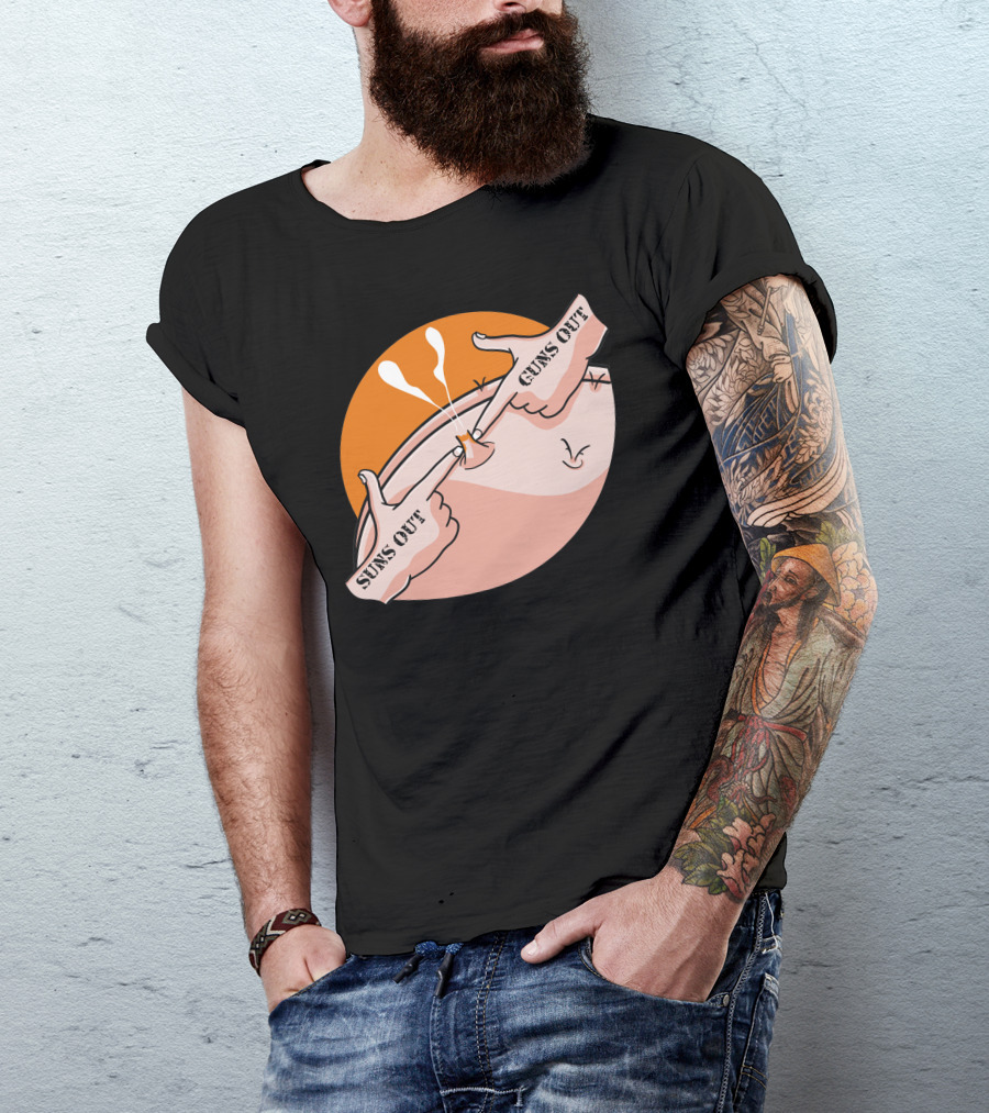 Suns Out Guns Out Belly Pinch Fun T-Shirt