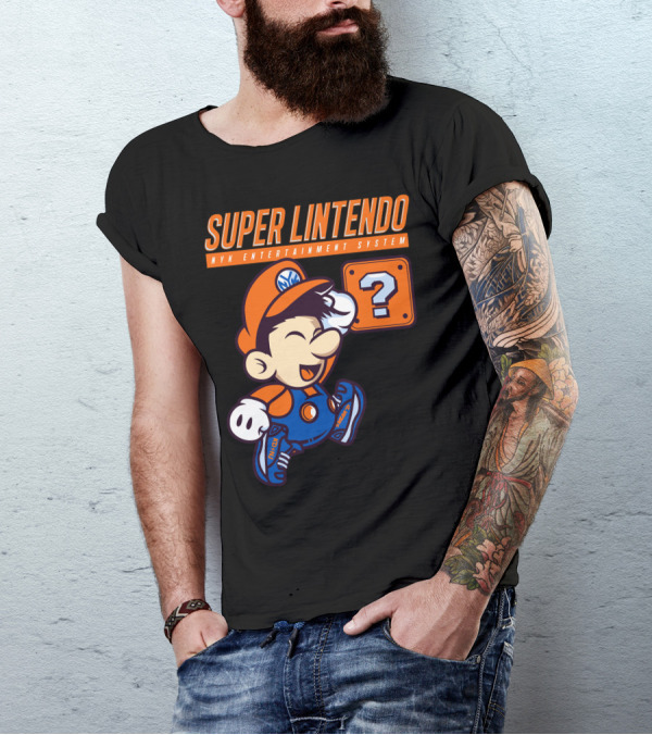 Super Lintendo NYK Entertainment System Question Block T-Shirt