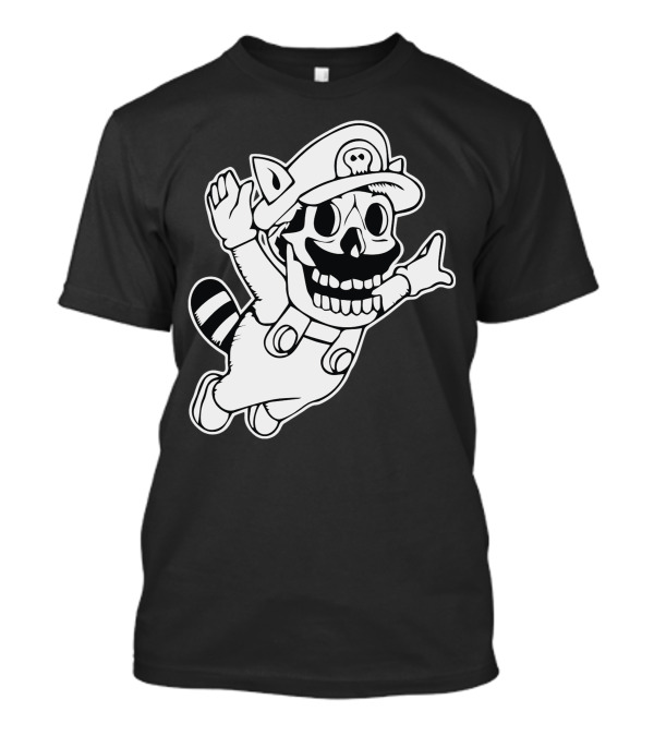 Super Mario Skull Racoon T-Shirt