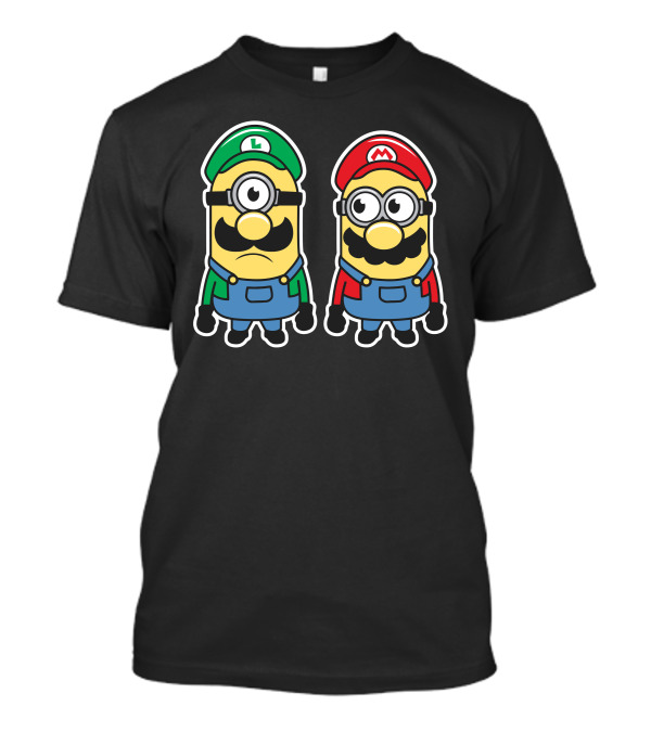 Super Minion Bros Mario Luigi Costume Mashup T-Shirt