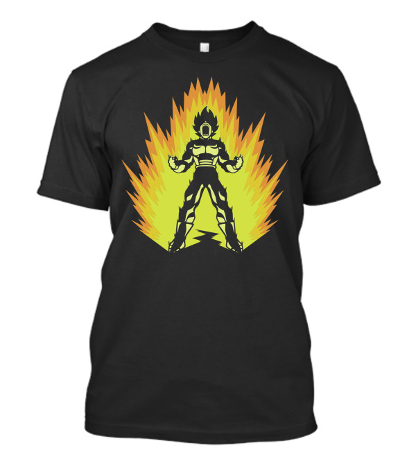 Super Power Up Saiyan Transformation Iconic Energy Burst T-Shirt