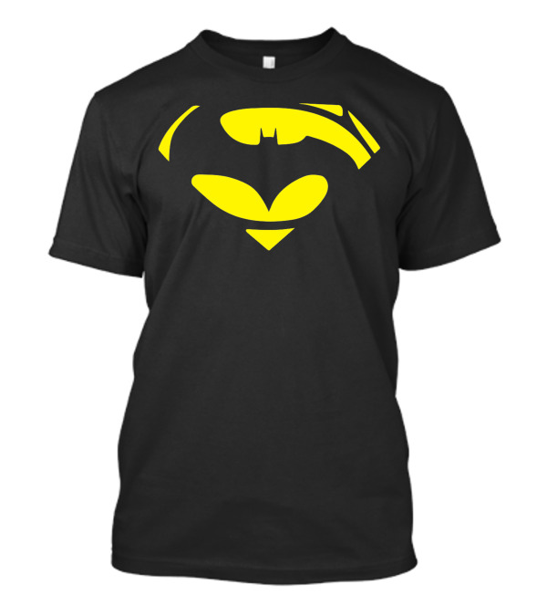 Superbat Superman Batman Logo Crossover Emblem T-Shirt