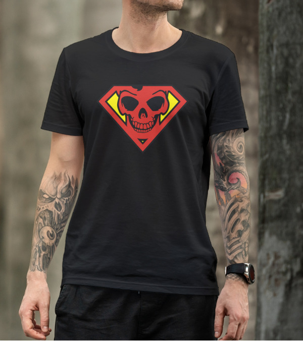 Superskull Red And Yellow Shield T-Shirt