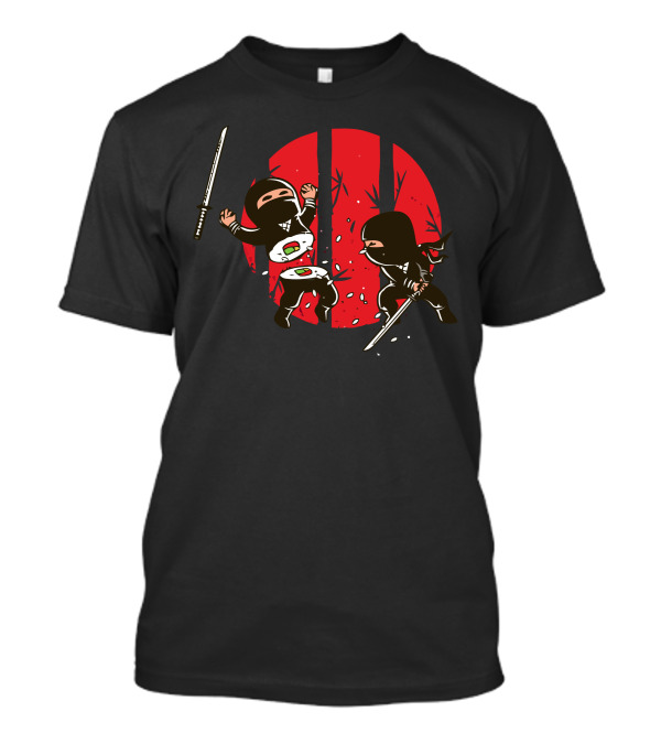 Sushi Victory Ninja Showdown In Red Moonlight T-Shirt
