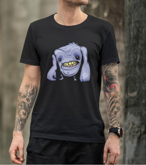Sweatyyetti Cartoon Monster With Signature Blue Creature T-Shirt