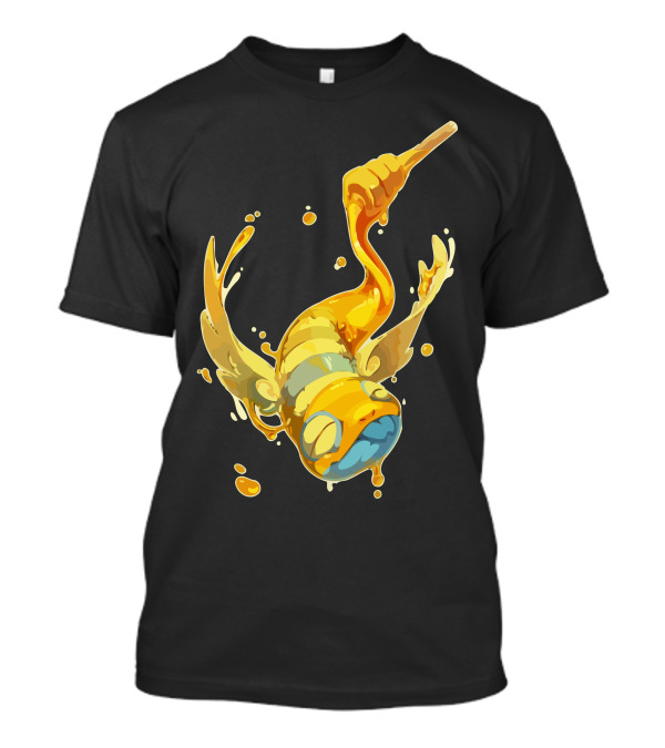 Sweet As Honey Flying Bumblebee Honey Dipper Dripping T-Shirt