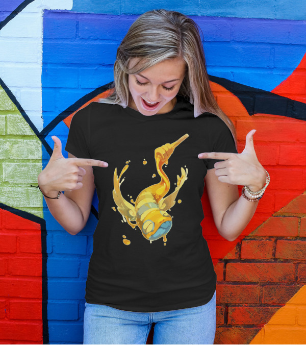 Sweet As Honey Flying Bumblebee Honey Dipper Dripping T-Shirt