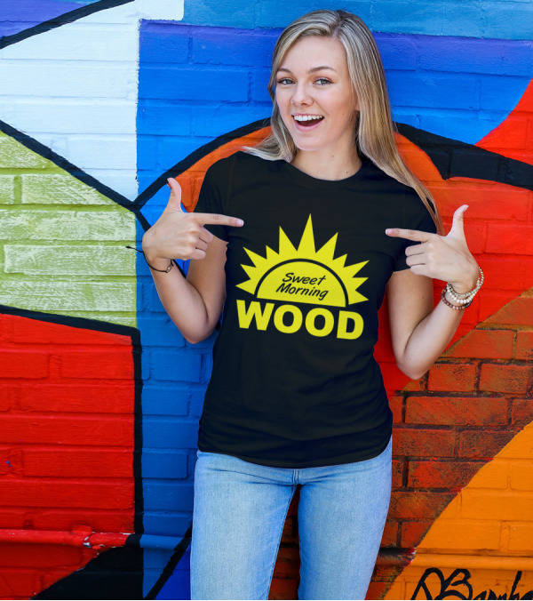 Sweet Morning Wood Sunburst Yellow T-Shirt