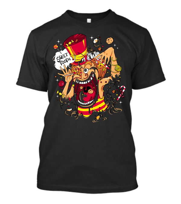 Sweet Tooth Candy Explosion With Cookie And Candy Cane Delight T-Shirt