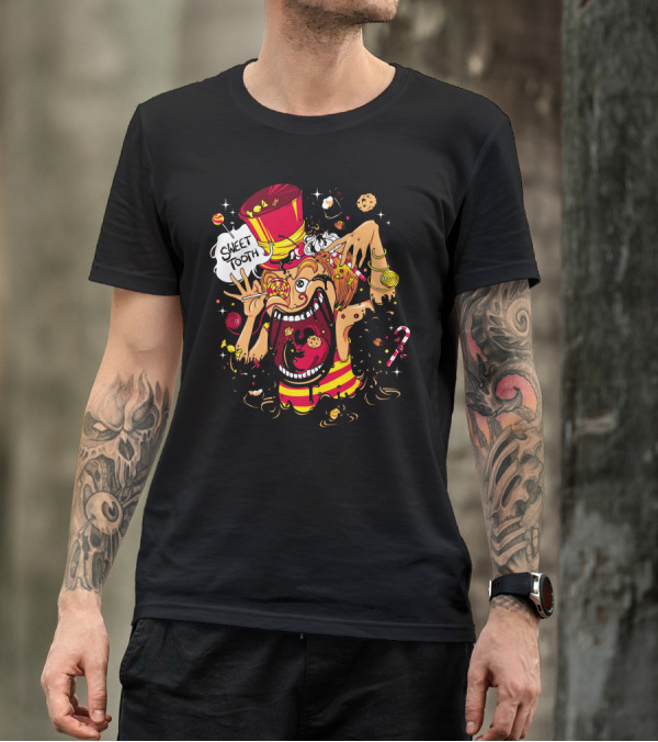 Sweet Tooth Candy Explosion With Cookie And Candy Cane Delight T-Shirt