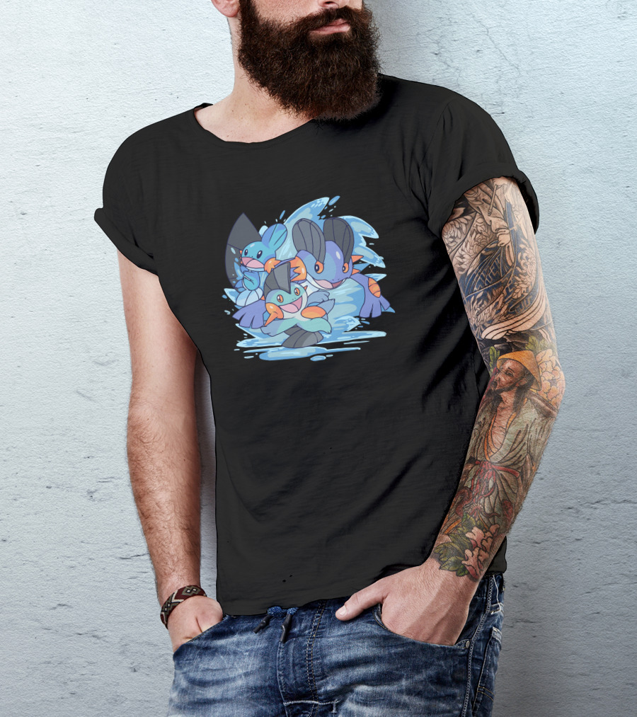 Team Mudkip Evolution Fan Shirt Pokémon Series T-Shirt