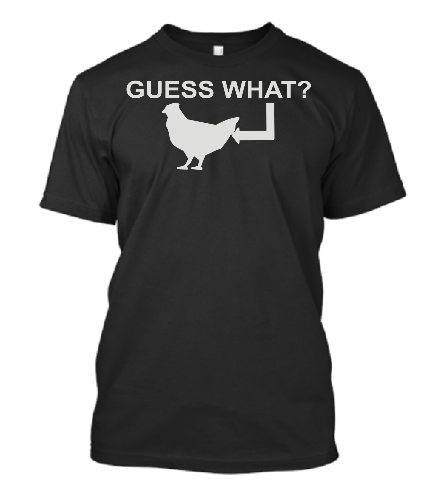 GUESS WHAT Chicken Butt Joke Trendy Teen Boy T-Shirt