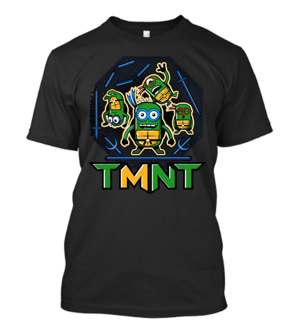 TMNT Teenage Minion Ninja Turtles Crossover Characters With Weapons T-Shirt
