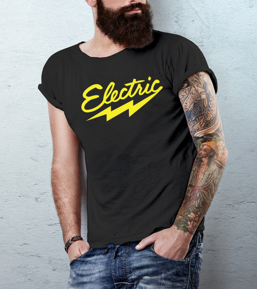 Electric Urban Tendance With Yellow Lightning Bolt T-Shirt