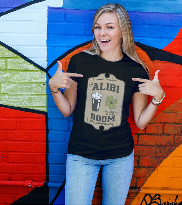 The Alibi Room Est. 1963 Beer And Clover Iconic Sign T-Shirt