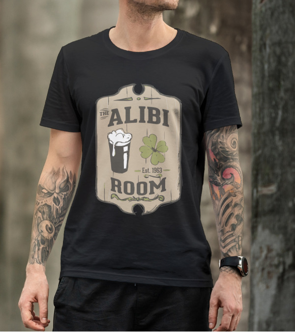 The Alibi Room Est. 1963 Beer And Clover Iconic Sign T-Shirt