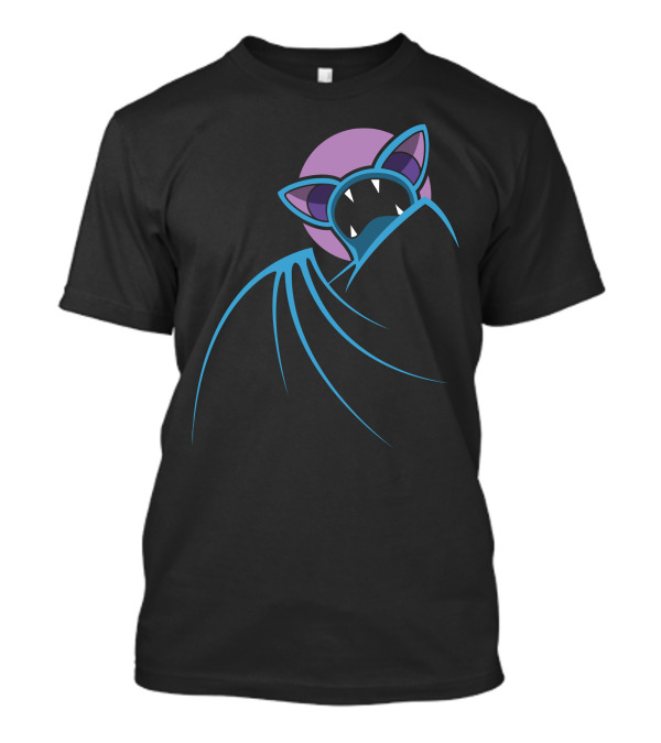 The Astonishing Adventures Of The Blue Bat With Purple Moon Background T-Shirt