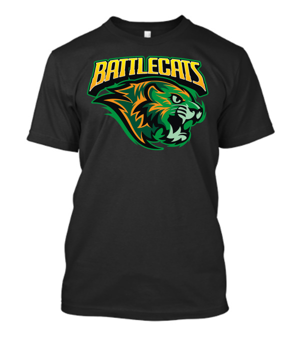 Battlecats Fierce Green And Orange Tiger Head T-Shirt
