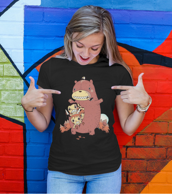 The Bear Who Eat Children Adventure Forest Scene T-Shirt