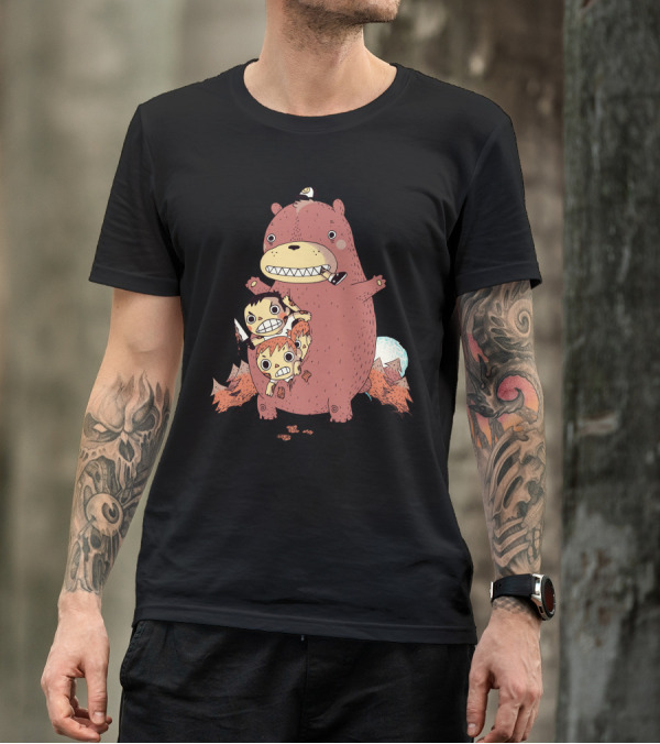 The Bear Who Eat Children Adventure Forest Scene T-Shirt