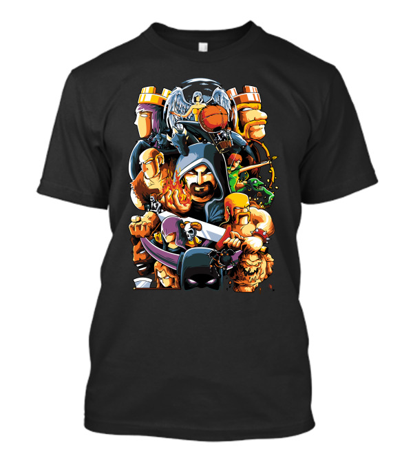 The Clan Warriors Clash Characters Heroic Battle Compilation T-Shirt