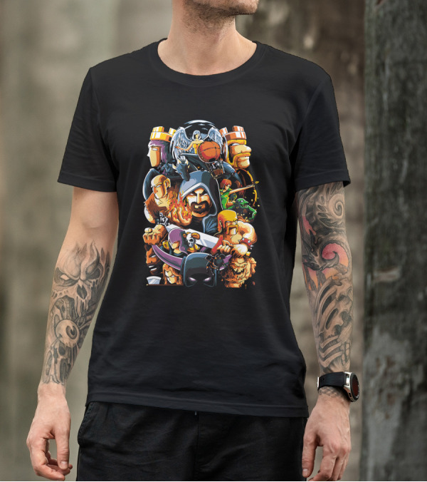 The Clan Warriors Clash Characters Heroic Battle Compilation T-Shirt