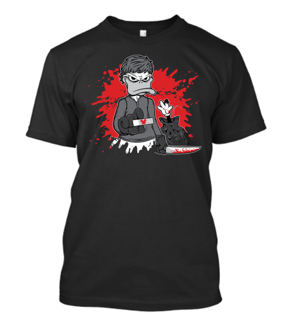 The Duck Passenger Dexter Parody Splatters With Glove And Knife T-Shirt