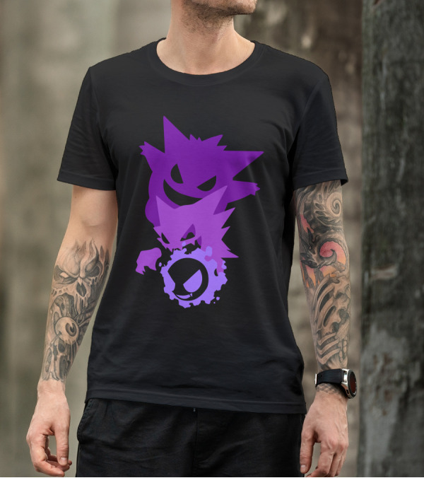 The Ghost Gengar Haunter Gastly Evolution Trio T-Shirt