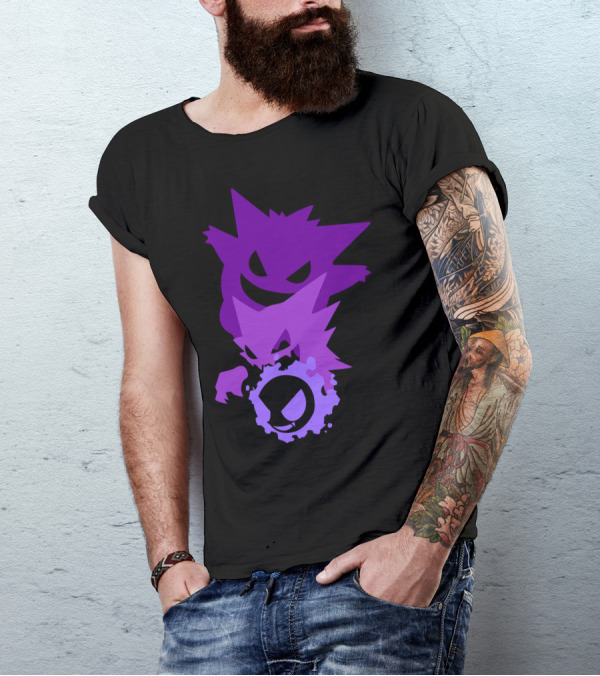 The Ghost Gengar Haunter Gastly Evolution Trio T-Shirt