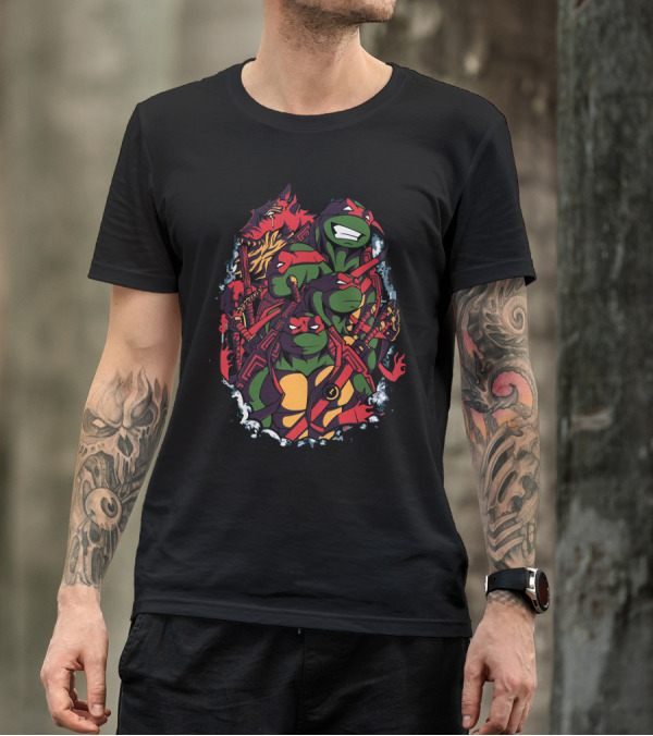 The Green Team Ninja Heroes Masked Warriors T-Shirt