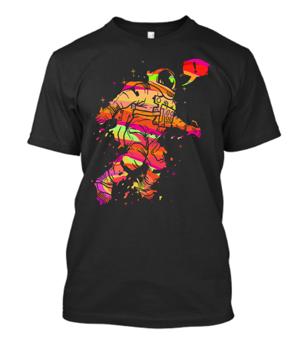 Illuminaut Neon Cosmic Astronaut Exploration Vibrant Spacewalk T-Shirt