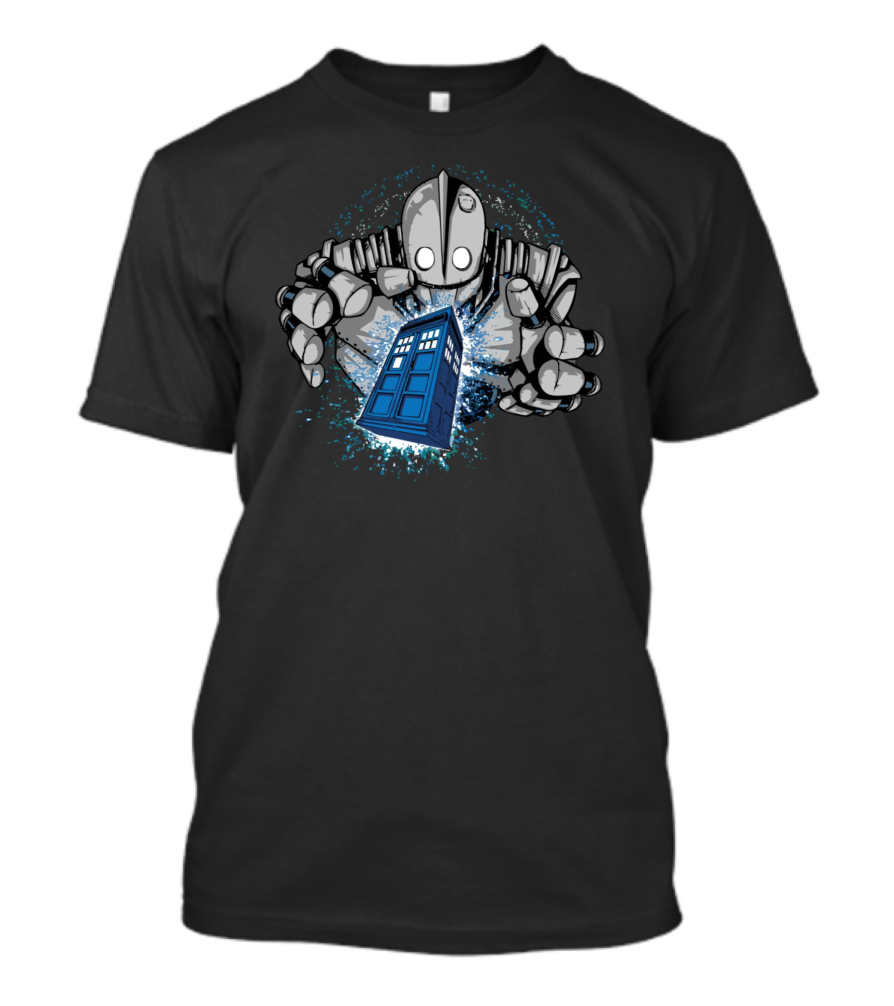 The Iron Giant And TARDIS Fusion T-Shirt