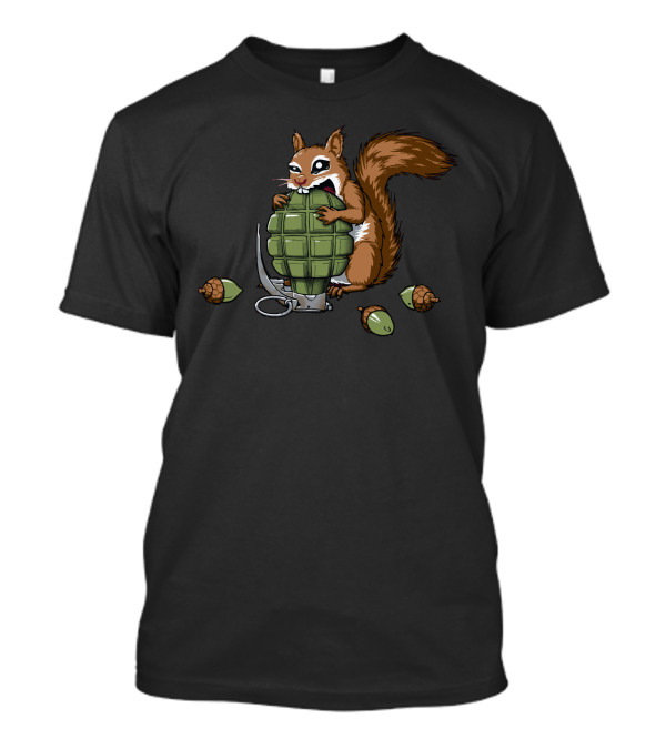 The Mother Of All Nuts Squirrel Hugging Grenade T-Shirt