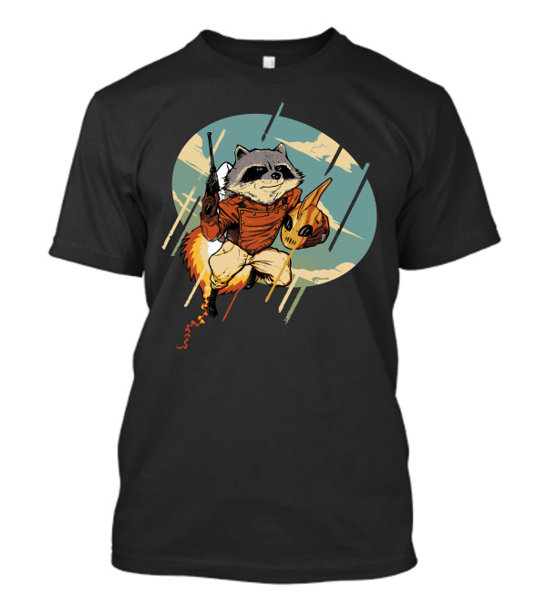 The Raccoonateer Rocket Pack Adventure T-Shirt