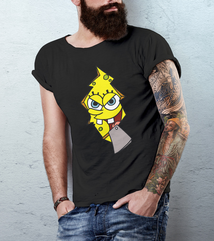 The Shining SpongeBob With Axe Expression T-Shirt