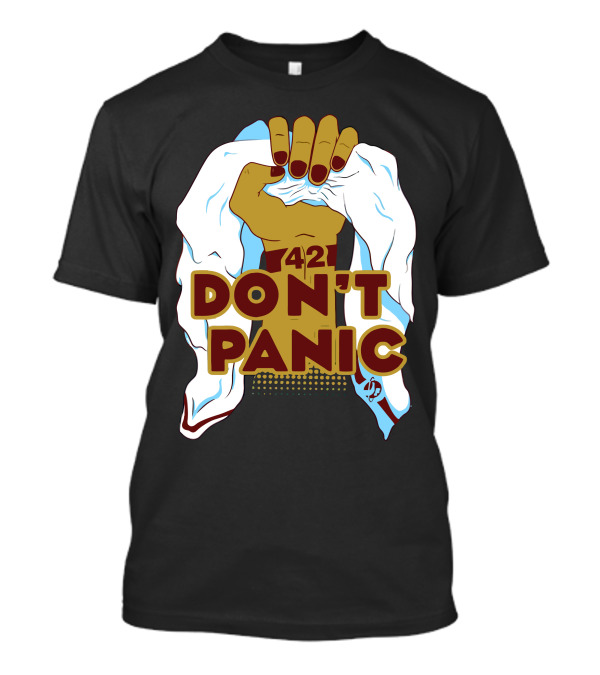 42 Don't Panic Towel Hand T-Shirt