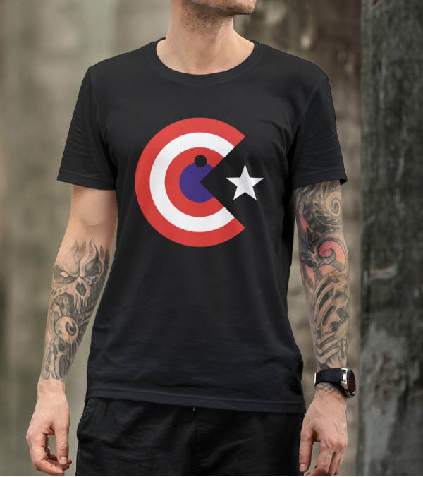 Waka Meets Shield Star Icon Crossover T-Shirt