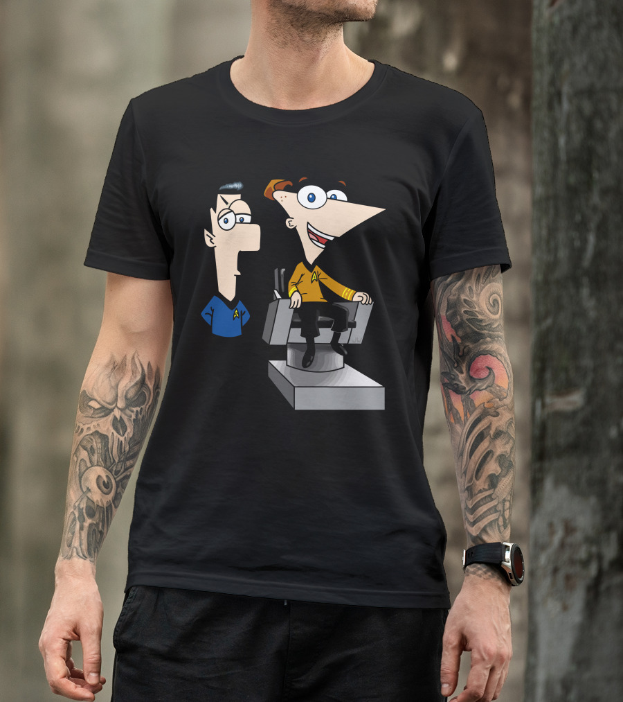 These Are The Voyages Star Trek Crossover Cartoon Characters T-Shirt