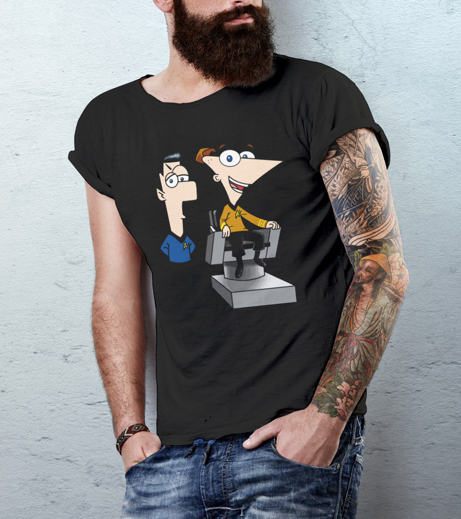 These Are The Voyages Star Trek Crossover Cartoon Characters T-Shirt