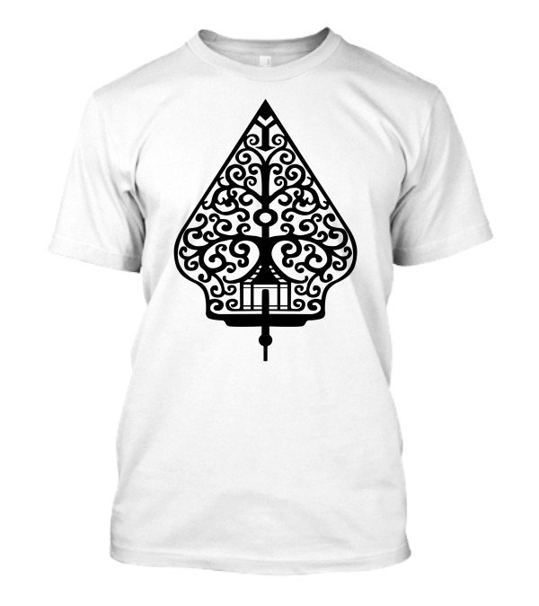 Wayang Kulit Shadow Puppet Design Traditions Batik Style Blade Motif T-Shirt