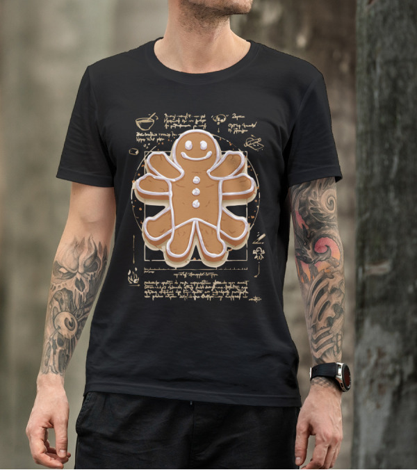 You CanT Catch Me Gingerbread Cookie Blueprint T-Shirt