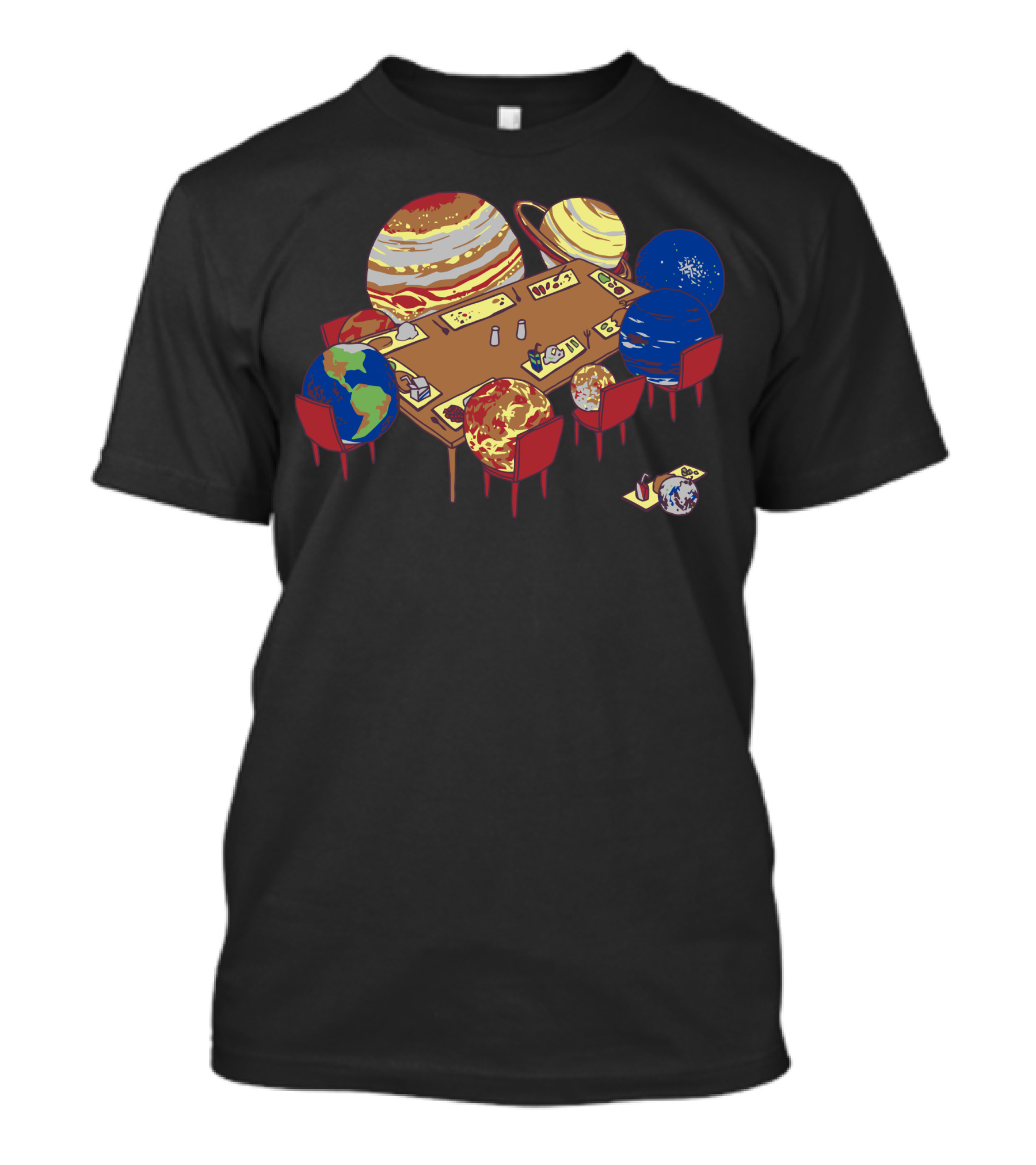 You're Not One Of Us Anymore Pluto Planetary Dinner Exclusion Scene T-Shirt