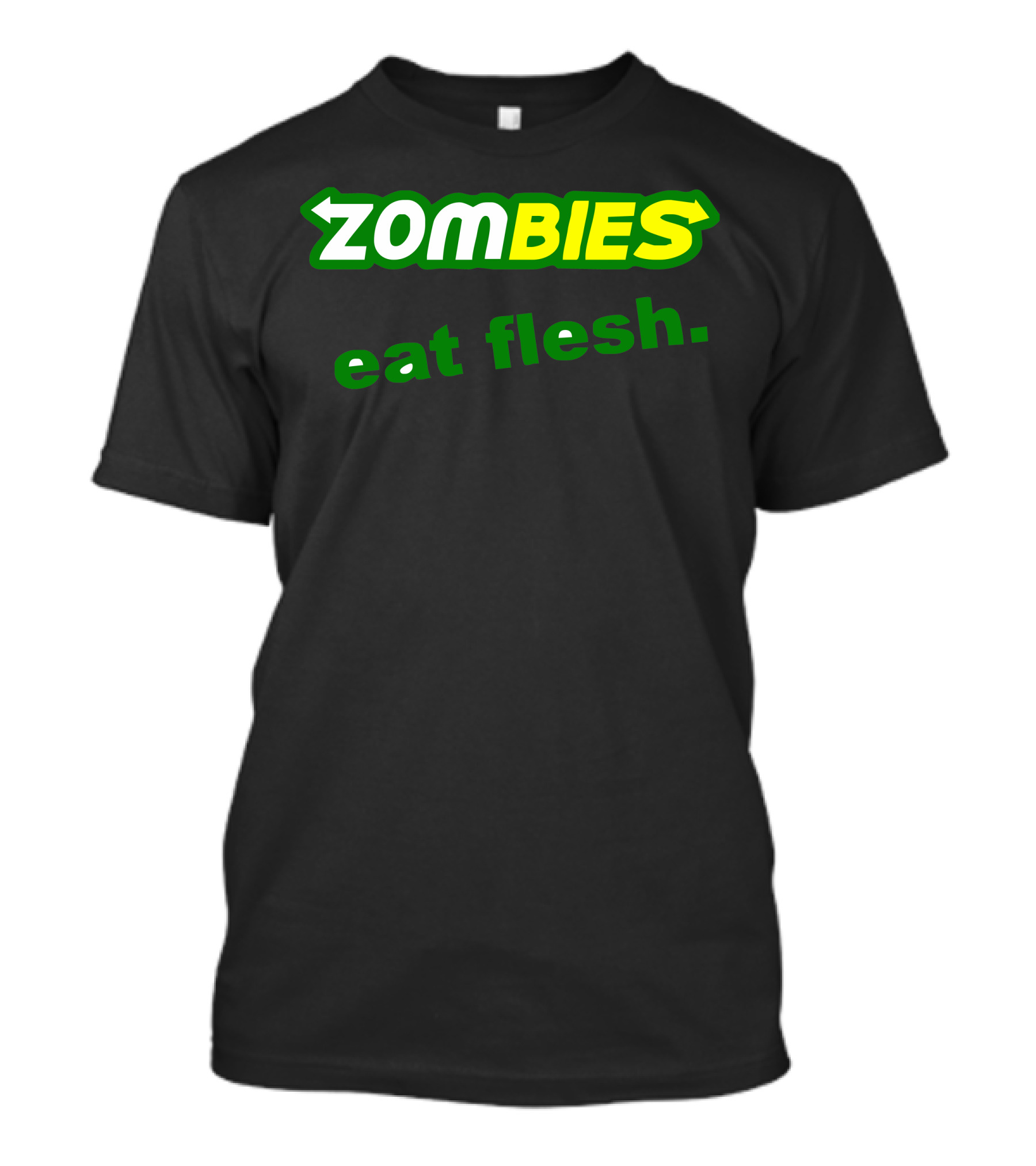 Zombies Eat Flesh Subway Halloween Dead Gory Zombie Funny T-Shirt