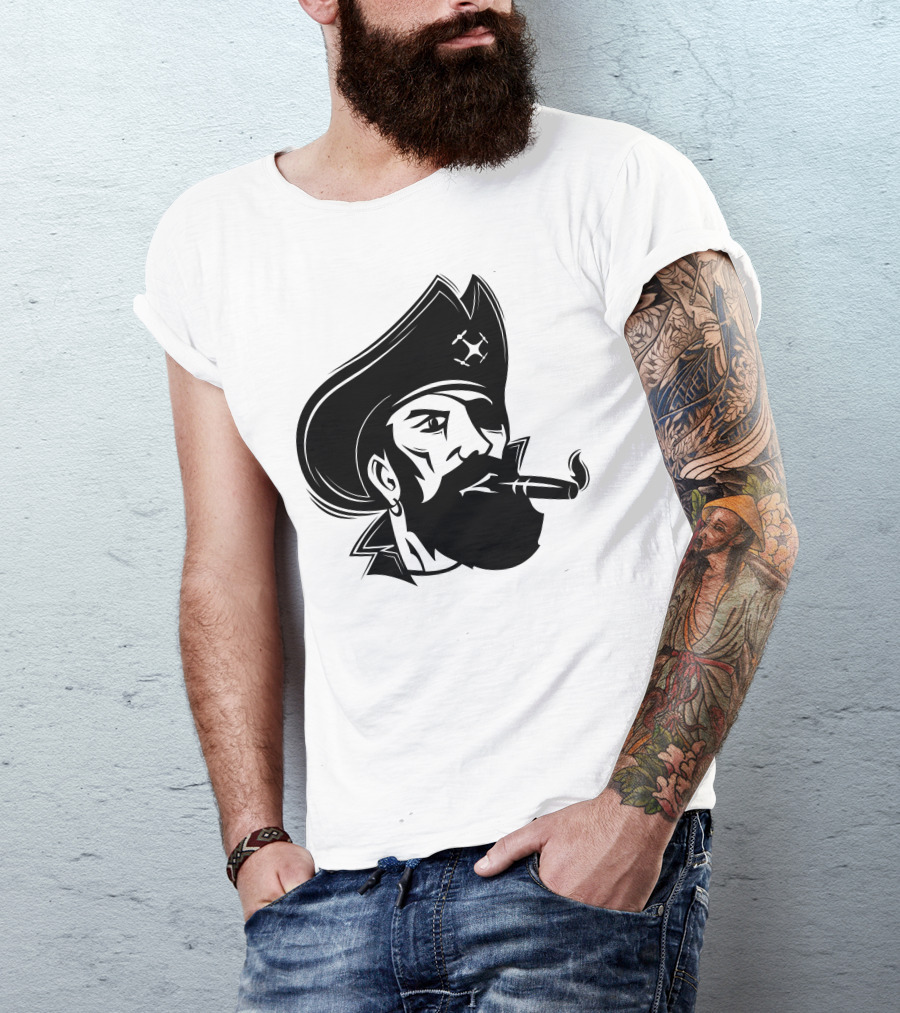 Highres Pirate Smoking Cigar T-Shirt
